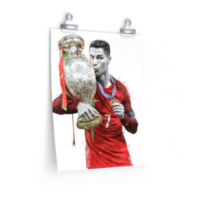 Cristiano Ronaldo Portugal Poster, Canvas, Football Print, Soccer Wall Decor, Sports Wall Art 2 Football Print