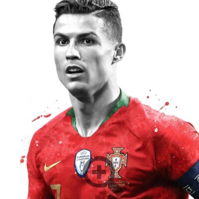 Cristiano Ronaldo Portugal Team Poster, Canvas, Football, Soccer Decor, Print, Sports Wall Art 1 Canvas