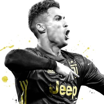 Cristiano Ronaldo Poster, Canvas, Football Print, Soccer Wall Decor, Sports Wall Art 1 Canvas
