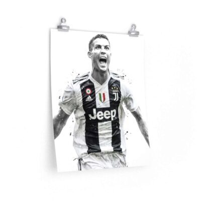 Cristiano Ronaldo Poster, Canvas, Football Print, Soccer Wall Decor, Sports Wall Art 1 Canvas