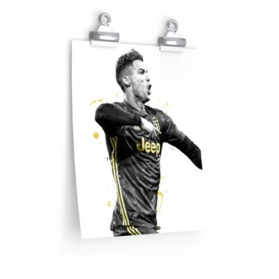 Cristiano Ronaldo Poster, Canvas, Football Print, Soccer Wall Decor, Sports Wall Art 2 Football Print
