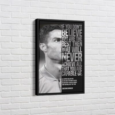 Cristiano Ronaldo Quote Canvas, Motivational Quotes Art, Cristiano Ronaldo Art, Wall Art Canvas, Motivational Quote 1 Motivational Quotes Art