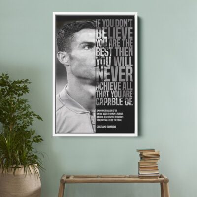 Cristiano Ronaldo Quote Canvas, Motivational Quotes Art, Cristiano Ronaldo Art, Wall Art Canvas, Motivational Quote 2 Cristiano Ronaldo Art