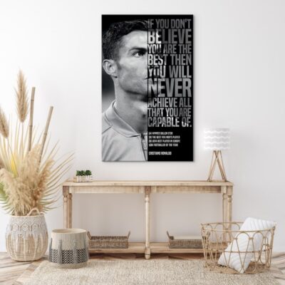 Cristiano Ronaldo Quote Canvas, Motivational Quotes Art, Cristiano Ronaldo Art, Wall Art Canvas, Motivational Quote 3 Wall Art Canvas