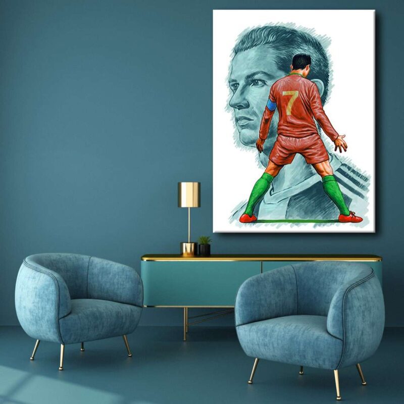 Cristiano Ronaldo Wall Art Professional Football Player Illustration amp Caricature Canvas Wall Art Canvas 1