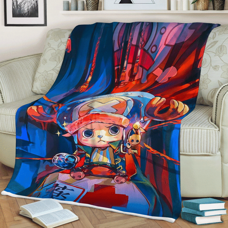 Cute Tony Tony Chopper One Piece Anime Gift For Fan Comfy Sofa Throw Blanket Birthday Gift 1