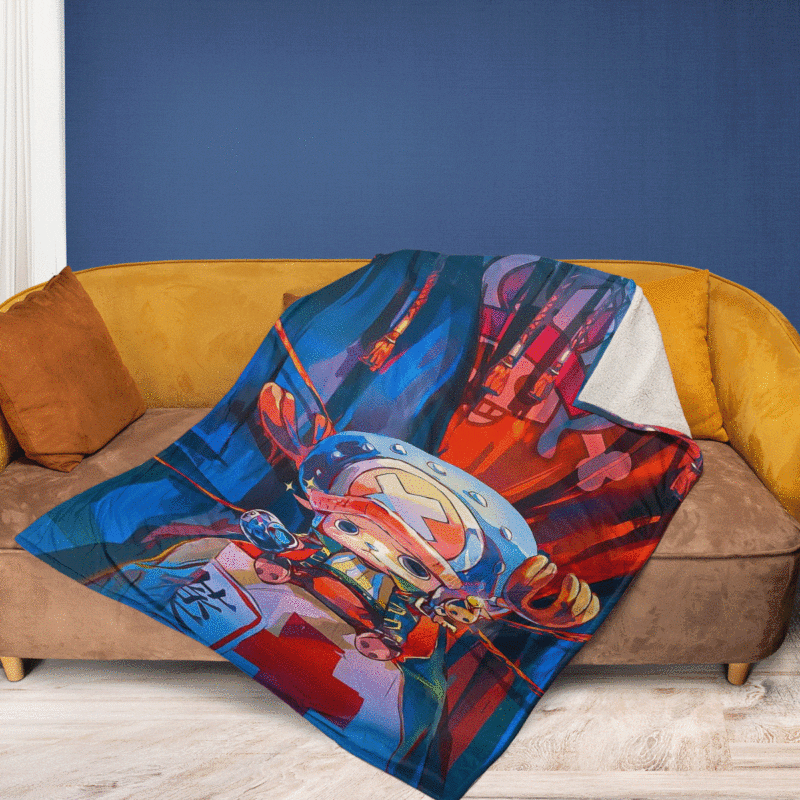 Cute Tony Tony Chopper One Piece Anime Gift For Fan Comfy Sofa Throw Blanket Birthday Gift 2