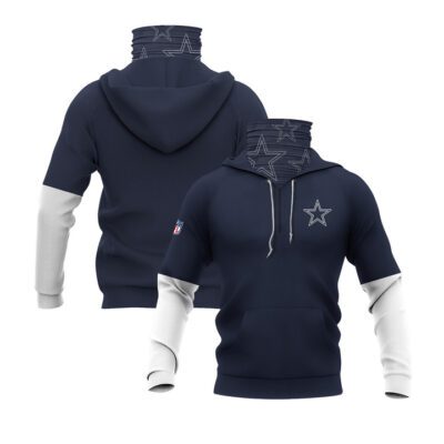 Dallas Cowboys Nfl 3D Navy Blue Jersey Style Gift For Cowboys Fans Gaiter Hoodie GH0713