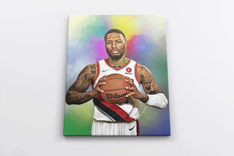 Damian Lillard Poster Lillard Canvas Print Portland Trail Blazers Basketball Gift NBA Gift For Him Kid Wall Art Home Decor 1 1 scaled