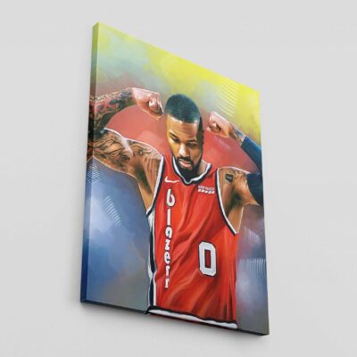 Damian Lillard Poster Lillard Canvas Print Portland Trail Blazers Basketball Gift NBA Gift For Him Kid Wall Art Home Decor 2 scaled