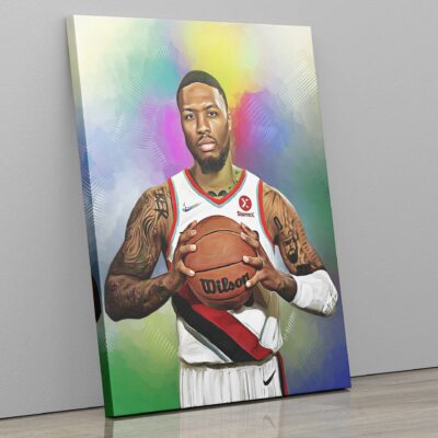 Damian Lillard Poster Lillard Canvas Print Portland Trail Blazers Basketball Gift NBA Gift For Him Kid Wall Art Home Decor