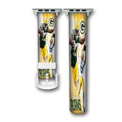 Davante Adams NFL Green Bay Packers Custom Apple Watch Band Genuine Wrist Band Replacement