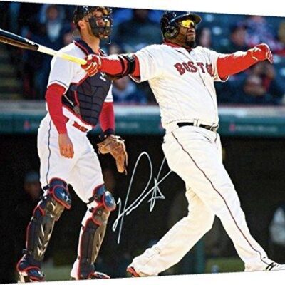 David Ortiz - Boston Red Sox - The Swing Autograph Print - Canvas Print Wall Art Decor