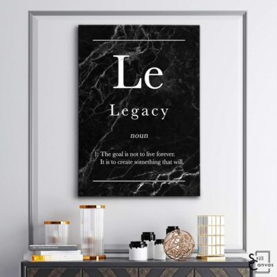 Definition Canvas Art - "Legacy" Quote Black Marble Motivational Inspirational Wall Art Framed Canvas Poster Print 3 Definition Canvas Art Legacy Quote Black Marble Motivational Inspirational Wall Art Framed Canvas Poster Print 3