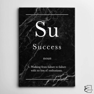 Definition Canvas Art - "Success" Quote Black Marble Motivational Inspirational Wall Art Framed Canvas Poster Print 2 Definition Canvas Art Success Quote Black Marble Motivational Inspirational Wall Art Framed Canvas Poster Print 2