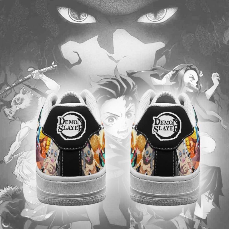 Demon Slayer Air Force 1 Sneakers Mixed Manga Style Anime Shoes 2