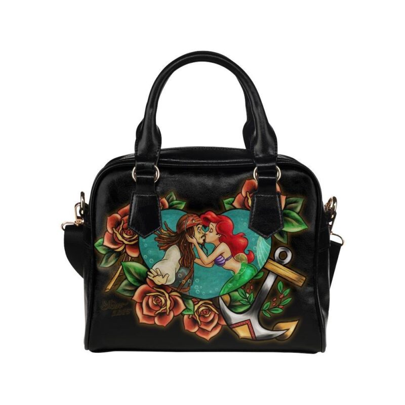 Depth A Little Mermaid Ariel Lady Leather Shoulder Hand Bag SB0104 1