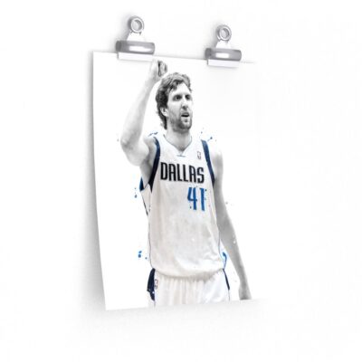 Dirk Nowitzki Dallas Mavericks Poster, Canvas, Basketball Print, Sports Wall Art 2 Basketball Print