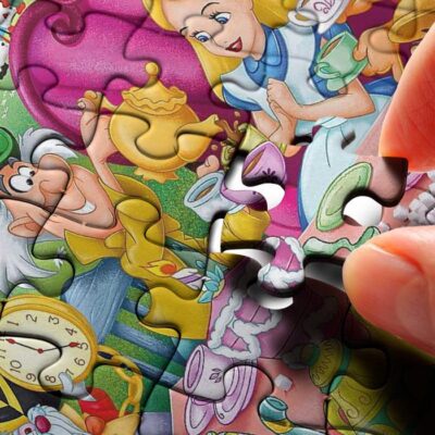 Disney Alice In Wonderland Jigsaw Puzzle Game, Disney Alice In Wonderland Gift For Fans, 2 2 2