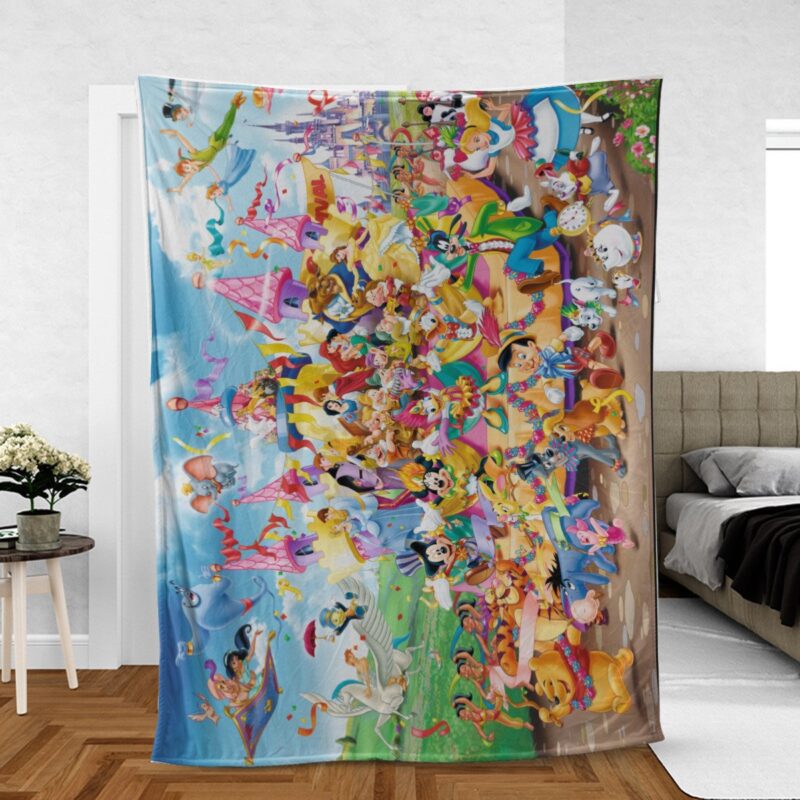 Disney all characters all princesses Comfy Sofa Throw Blanket Gift