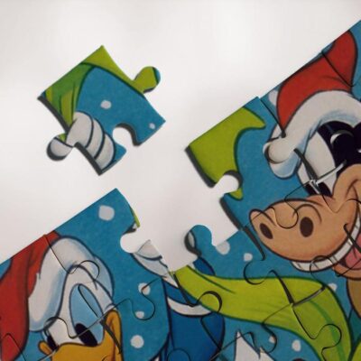 Disney Characters To Mickey From The Gang Christmas Jigsaw Puzzle Game, Disney Mickey Fan Gift, Disney Gift 2 Disney Gift