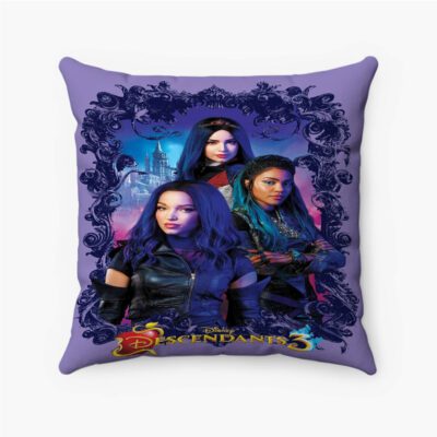 Disney Descendants 3 Custom Pillow Case Spun Polyester Suede Square Pillow Cover