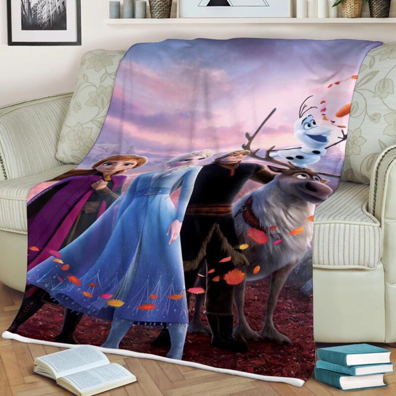 Disney Frozen Character Christmas Gift Disney Frozen Gift For Fan Comfy Sofa Throw Blanket Gift 2