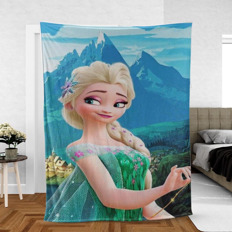 Disney Frozen Elsa Beautiful Christmas Gift Disney Frozen Elsa Gift For Fan Comfy Sofa Throw Blanket Gift 2