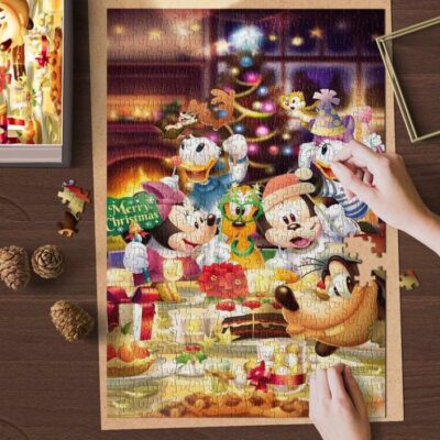 Disney Mickey And Friend Merry Chirstmas Jigsaw Puzzle Game, Disney Mickey Fan Gift, Disney Gift 1 Disney Mickey Fan Gift
