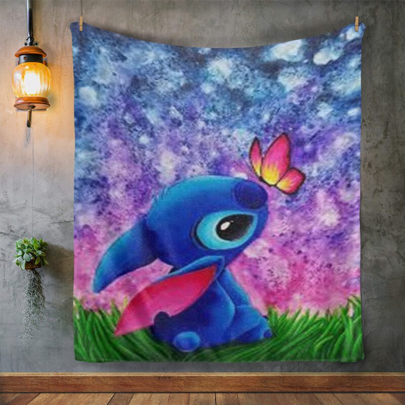 Stitch Painting Art Comfy Sofa Throw Blanket Gift