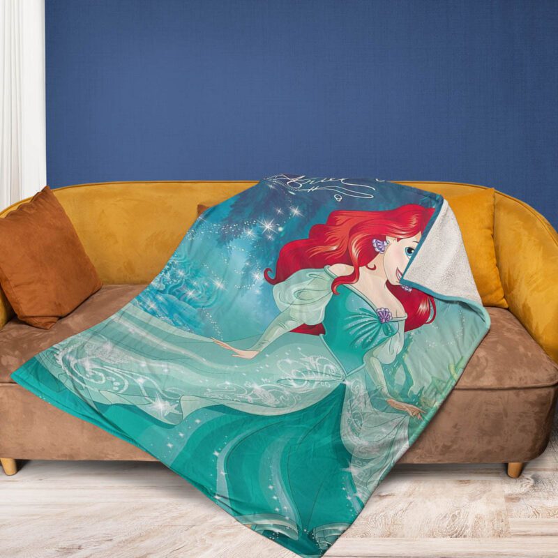 Disney The Little Mermaid Ariel Princess Fan Gift Ariel Princess Gift For Fan Comfy Sofa Throw Blanket Gift 2