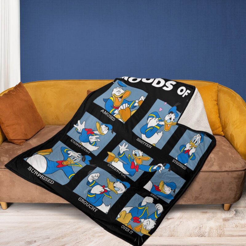 Donald Duck Disney Fan Gift Moods Of Donald Comfy Sofa Throw Blanket Gift 2