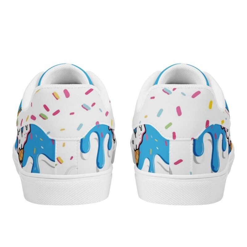 Donut Homer Simpsons Drip Low Top Leather Skate Shoes Tennis Shoes Sneaker For Fans 3