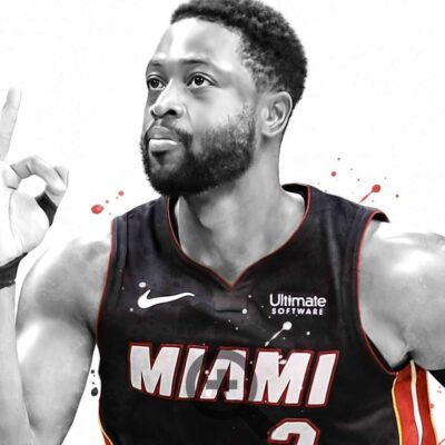 Dwyane Wade Miami Poster, Canvas, Basketball Print, Sports Wall Art 1 Canvas