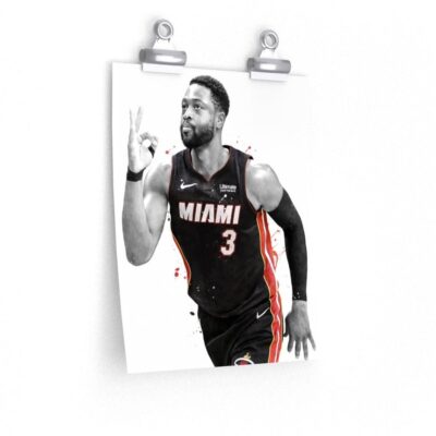 Dwyane Wade Miami Poster, Canvas, Basketball Print, Sports Wall Art 2 Basketball Print