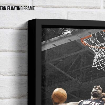 Dwyane Wade & LeBron James Trend Basket Canvas, NBA Poster, Classic LeBron-Wade 2010 Photo Print, Wall Art Canvas 3 Wall Art Canvas