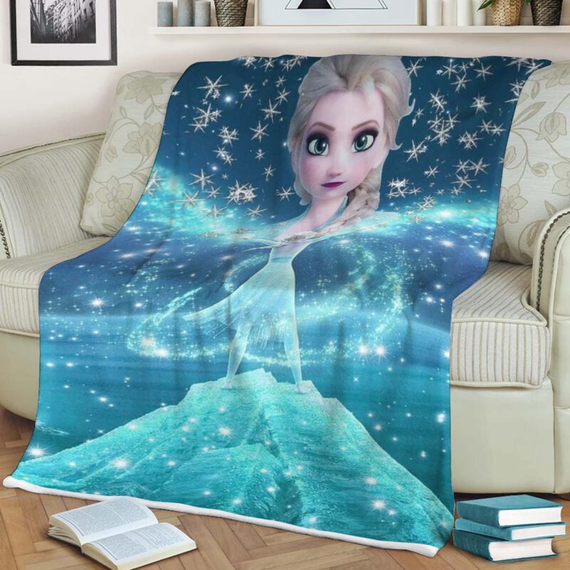 Elsa Princess Disney Frozen Fan Gift Elsa Princess Beautiful Collection Comfy Sofa Throw Blanket Gift 2