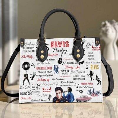 Elvis Presley Gift For Fan, Elvis Presley Handbag, Custom Name Fashion Lady Handbag LHB264 1 Elvis Presley Handbag