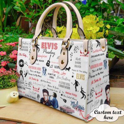 Elvis Presley Gift For Fan, Elvis Presley Handbag, Custom Name Fashion Lady Handbag LHB264 2 Custom Name Fashion Lady Handbag LHB264