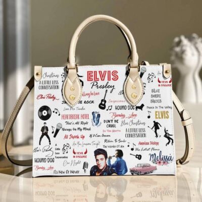 Elvis Presley Gift For Fan, Elvis Presley Handbag, Custom Name Fashion Lady Handbag LHB264 3 Elvis Presley Gift For Fan Elvis Presley Handbag Custom Name Fashion Lady Handbag LHB264 3