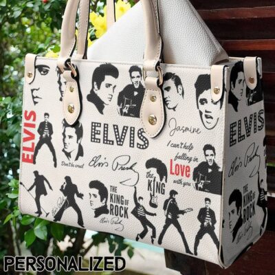 Elvis Presley Gift For Fan, Elvis Presley Handbag , Custom Name Fashion Lady Handbag LHB63