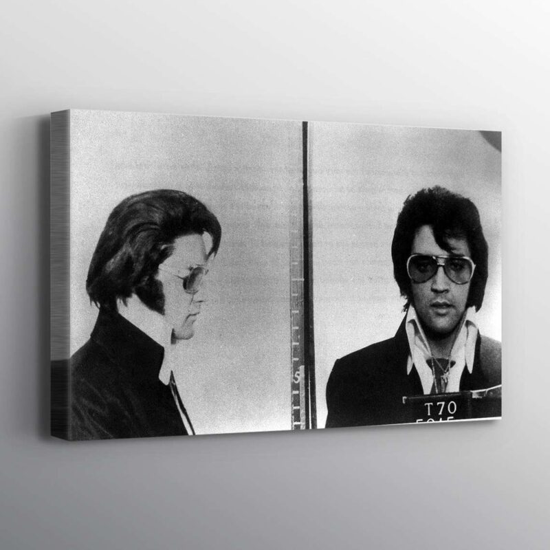 Elvis Presley Police Mugshot Famous Print Wall Art Canvas 1