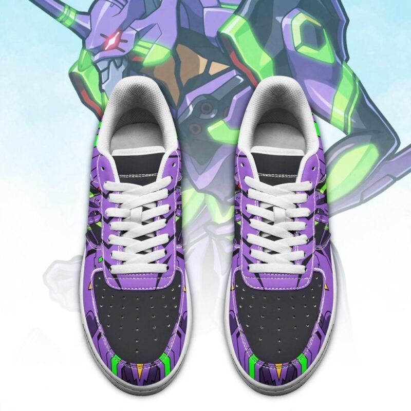 Evangelion Unit 01 Sneakers Neon Genesis Evangelion Shoes Air Force 1 Sneakers 1
