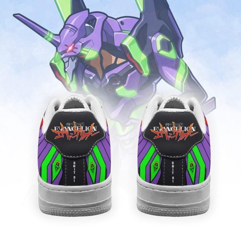 Evangelion Unit 01 Sneakers Neon Genesis Evangelion Shoes Air Force 1 Sneakers 2