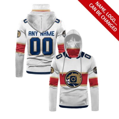 Florida Panthers #00 Any Name Nhl Team White Jersey Style Custom Number Name For Florida Panthers Fans Gaiter Hoodie GH0620