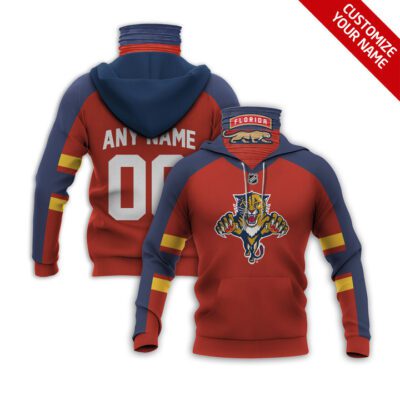 Florida Panthers Nhl Ice Hockey Team Logo Orange Jersey Style Custom Number Name For Panthers Fans Gaiter Hoodie GH0510
