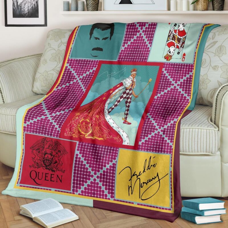 Freddie Mercury Queen Rock Thank You For The Memories 582 Gift Lover Premium Comfy Sofa Throw Blanket Gift