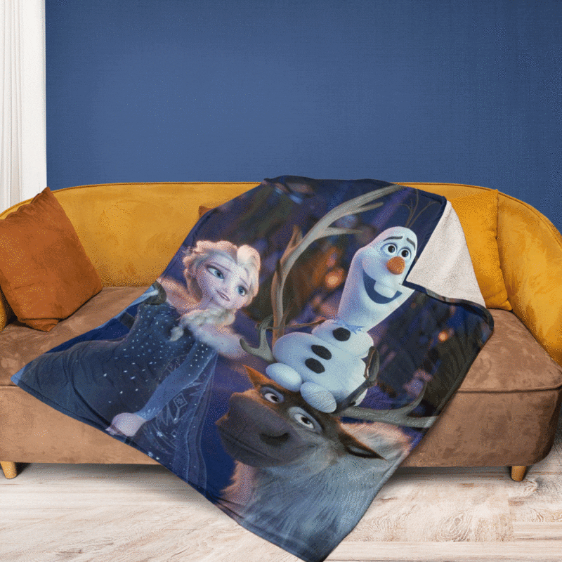 Frozen Elsa And Olaf Walt Disney Animation Studios Christmas GiftFrozen Gift For Fan Comfy Sofa Throw Blanket Gift 2