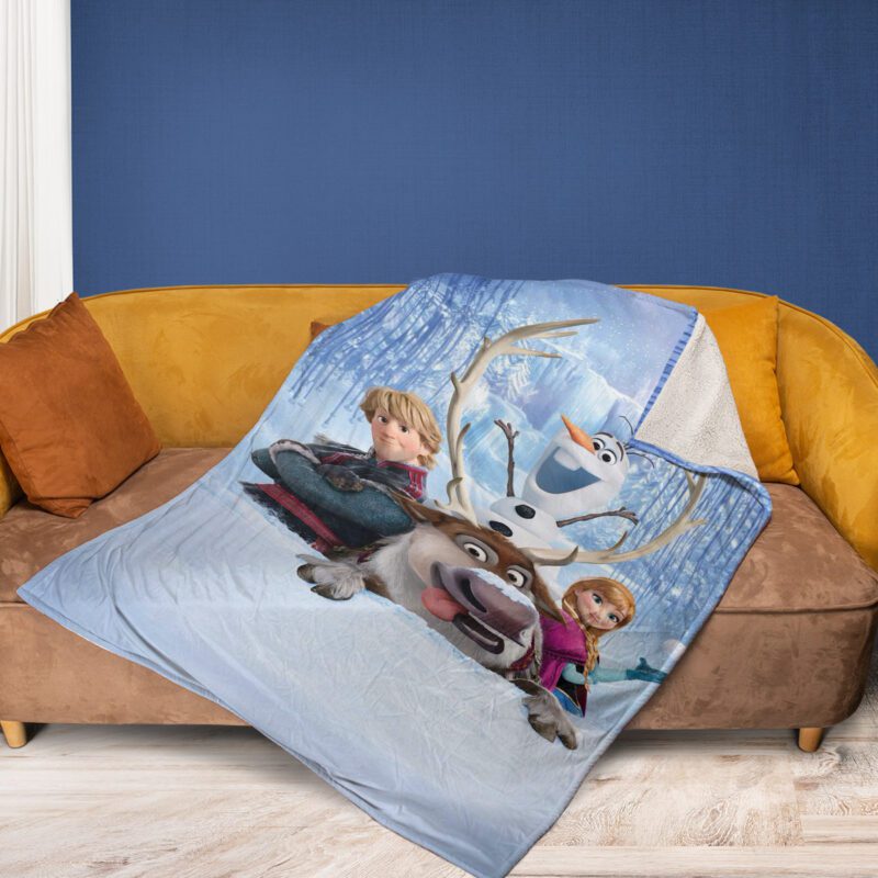 Frozen II Kristoff Olaf Anna Gift For Fan Comfy Sofa Throw Blanket Gift 2