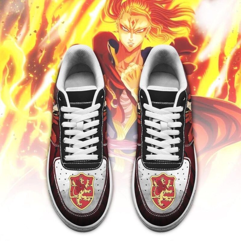 Fuegoleon Vermillion Sneakers Crimson Lion Knight Black Clover Anime Shoes Air Force 1 Sneakers 1